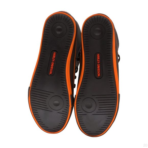 Harley-Davidson Footwear Mens Nathan Vulcanized Sneaker, Black/Orange, Size 7 - Picture 3 of 8
